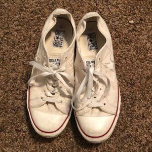 White Low Top Converse
